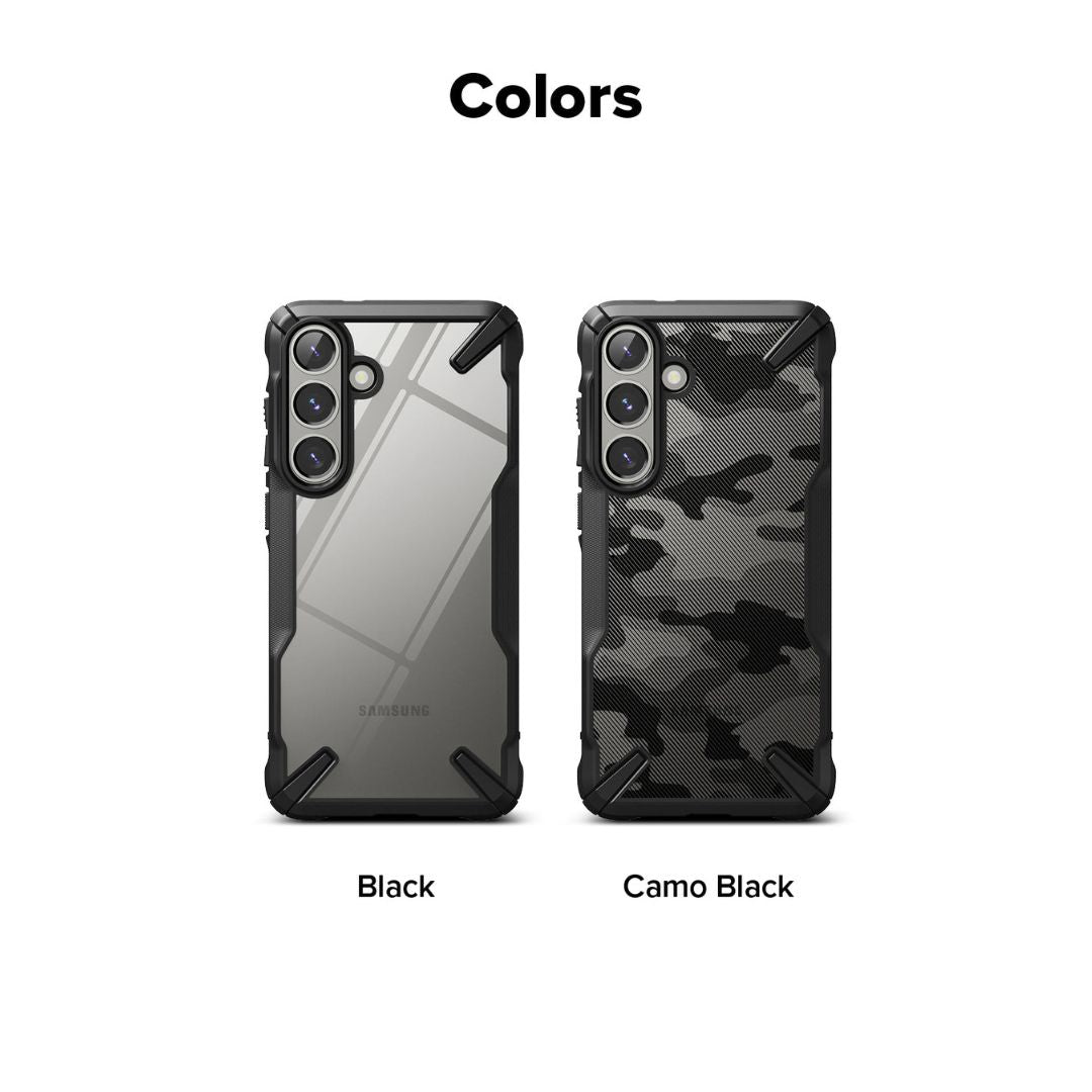 Galaxy S25 Plus Fusion X Design Camo Black Case by Ringke