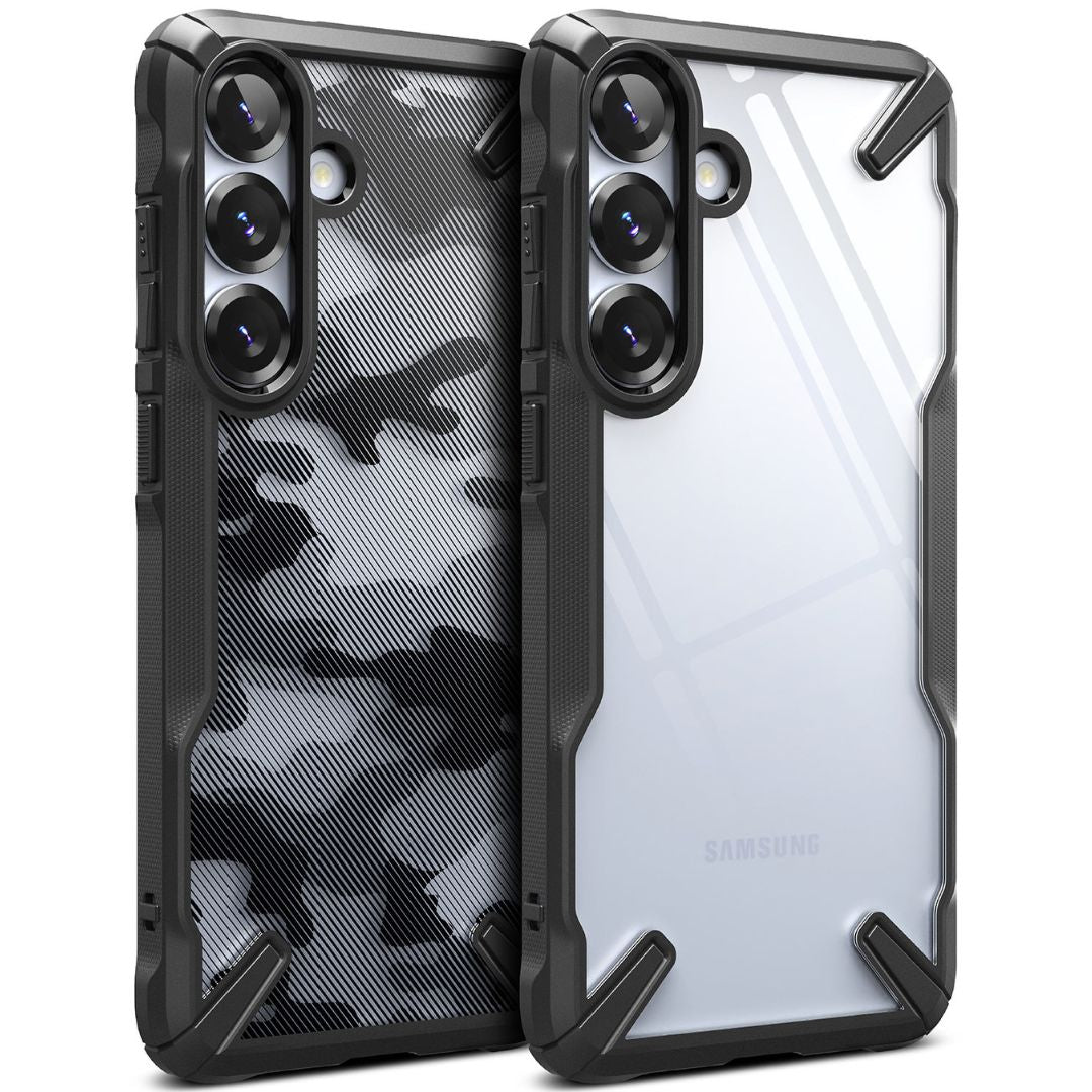 Galaxy S25 Fusion X Design Camo Black Case by Ringke