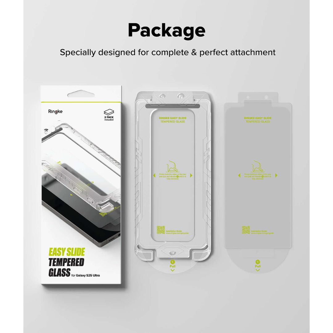 Galaxy S25 Ultra Screen Protector Easy Slide Tempered Glass 2 pack