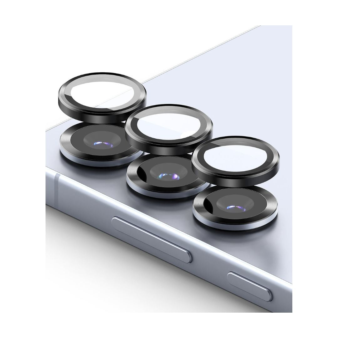 Galaxy S25 individual camera lens protectors with aluminum frames