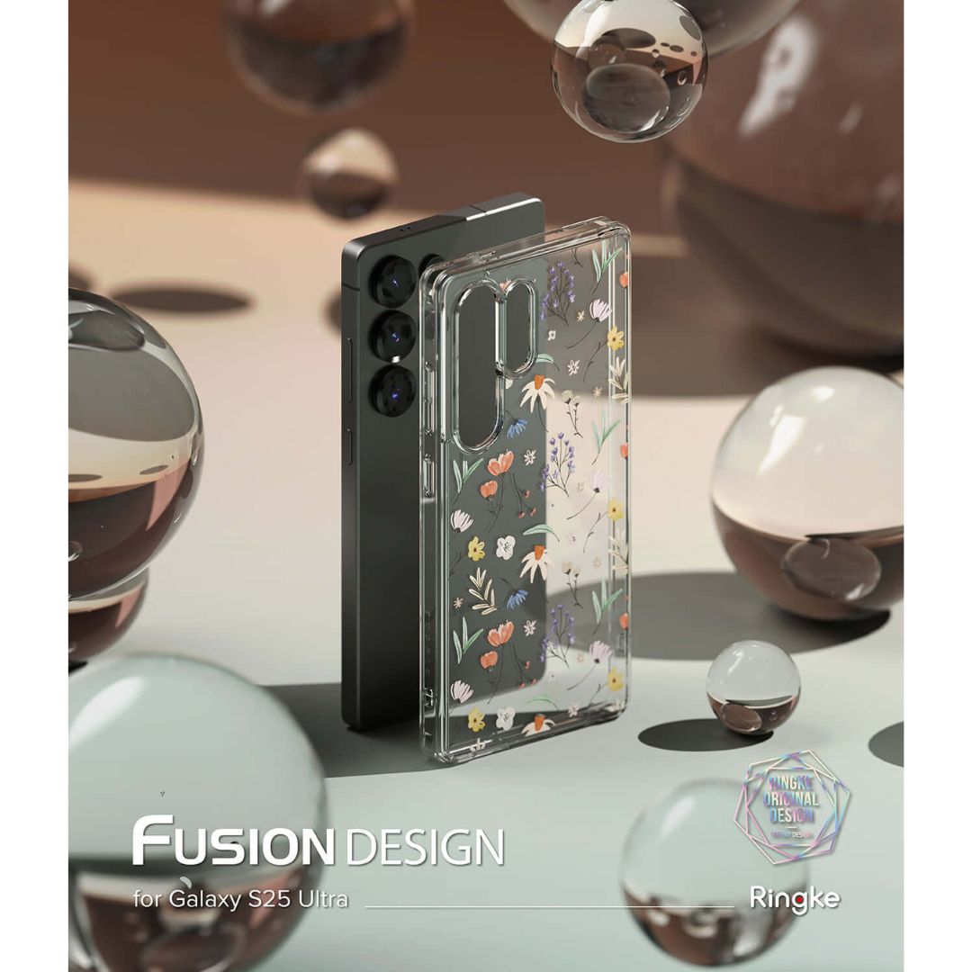 Galaxy S25 Ultra Fusion Design Dry Flowers Case by Ringke