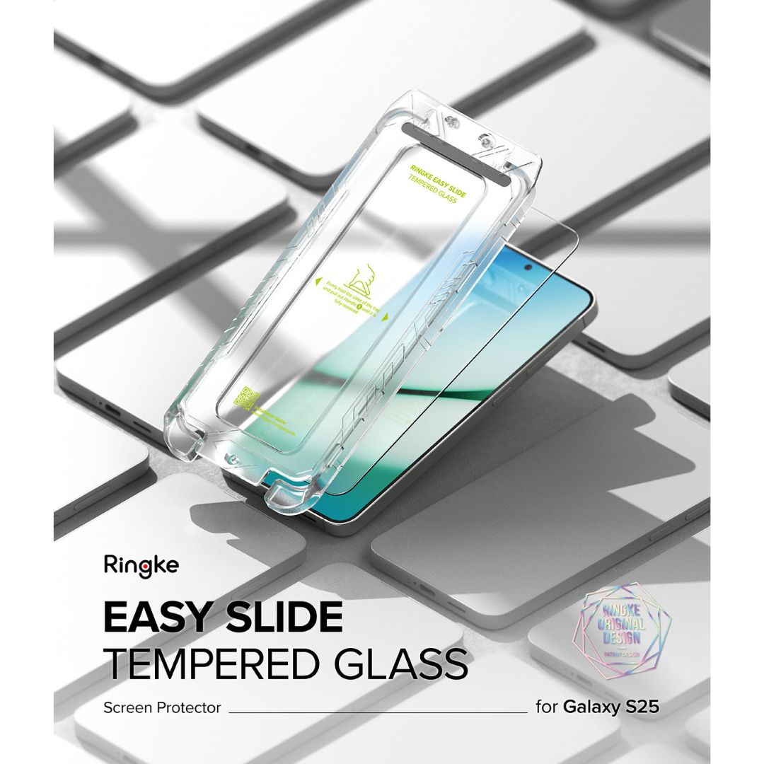 Galaxy S25 Screen Protector Easy Slide Tempered Glass 2 pack