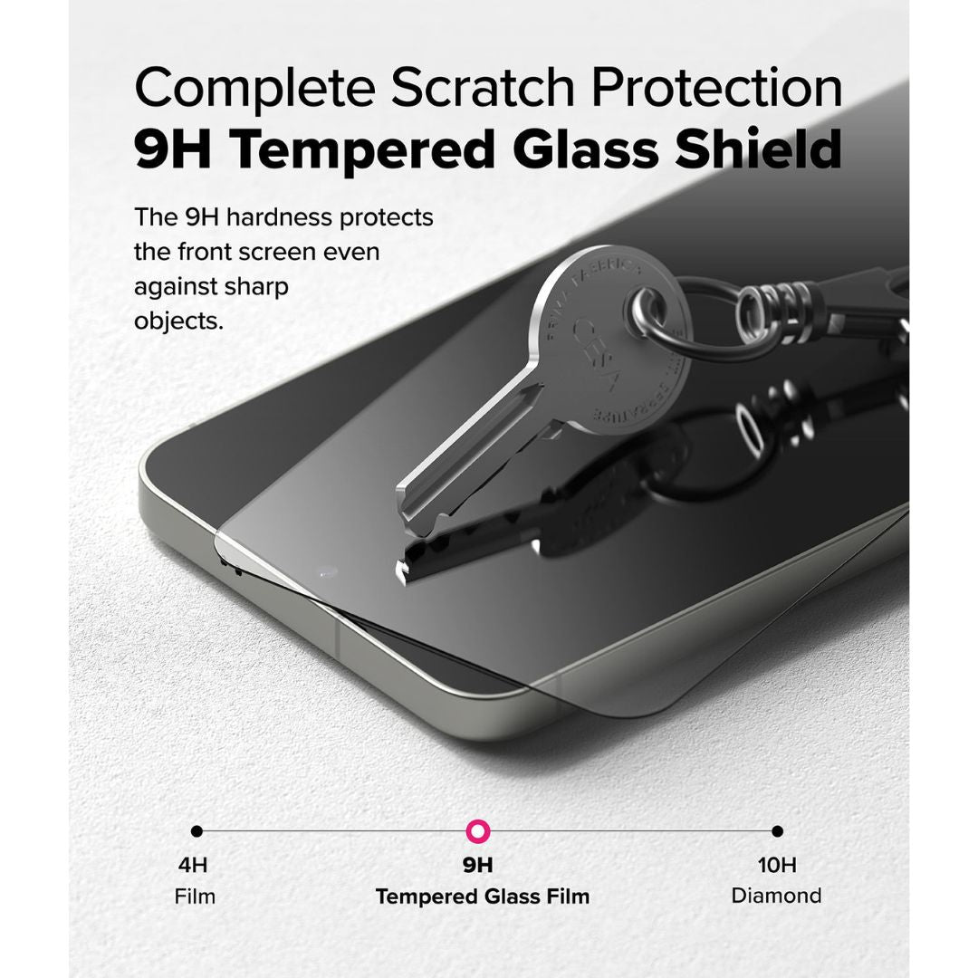 9H Hardness Tempered Glass scratch resistance test with key impact