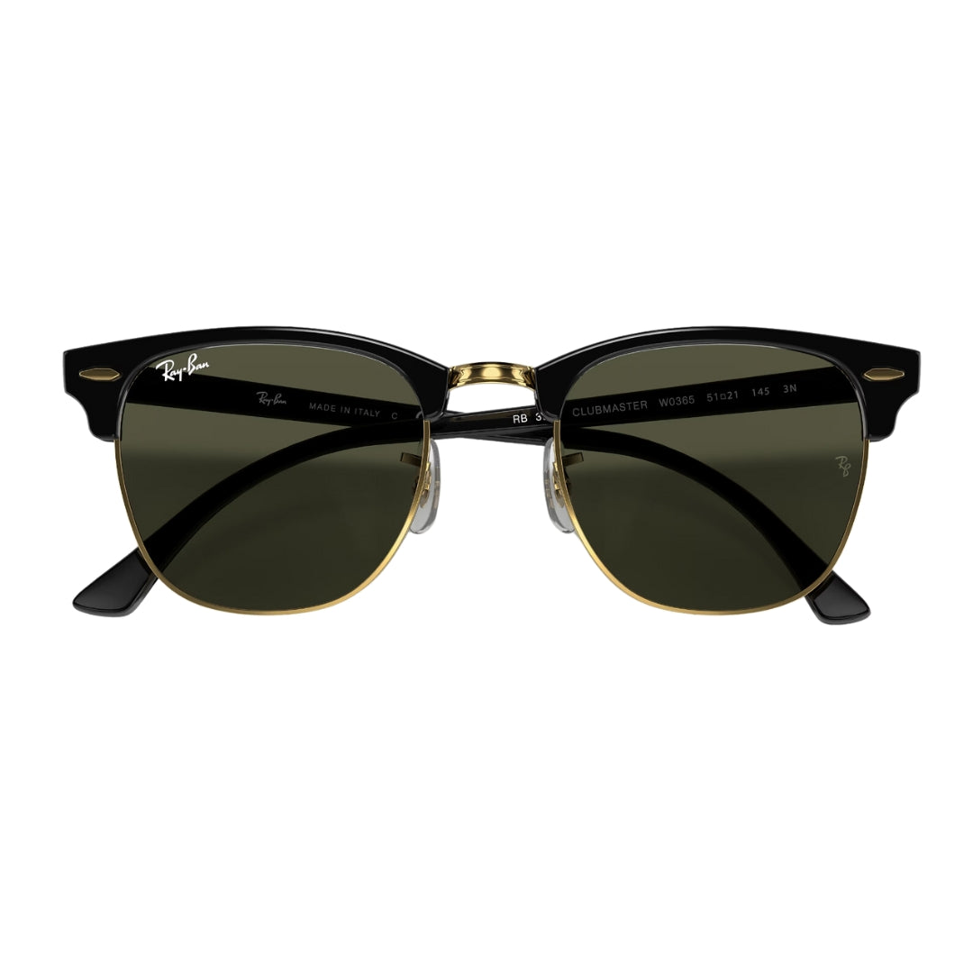 Ray-Ban RB3016 W0365 Clubmaster 51 mm Sunglasses Black for Men