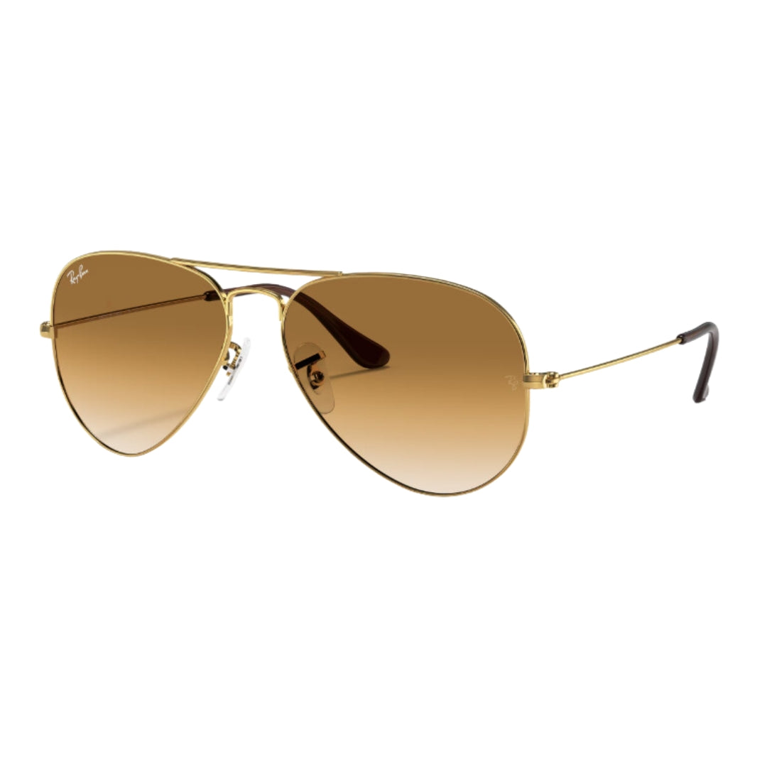 Ray-Ban RB3025 001/51 58-14 Aviator Gradient Sunglasses -Polished Gold Front Right View