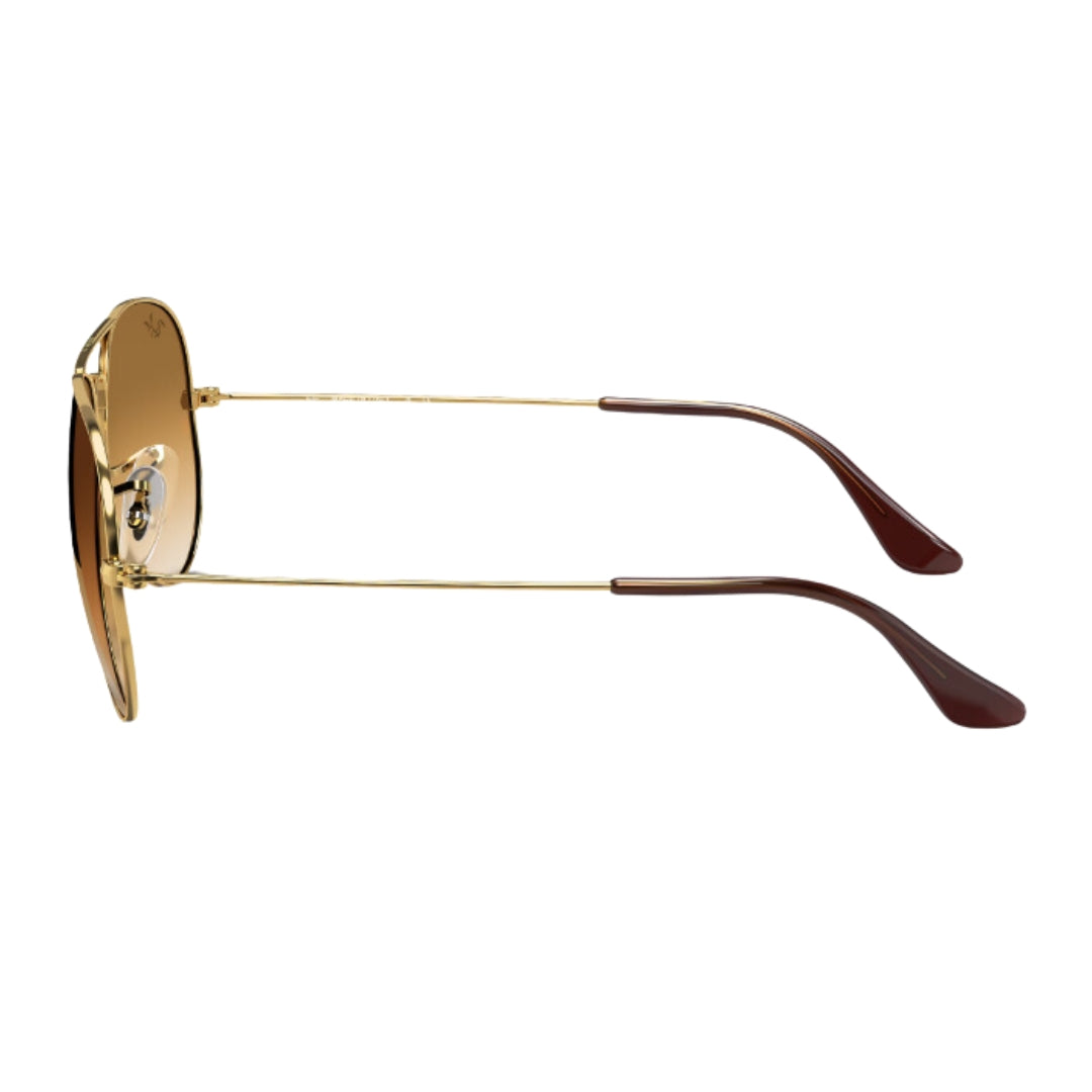 Ray-Ban RB3025 001/51 58-14 Aviator Gradient Sunglasses -Polished Gold Side View