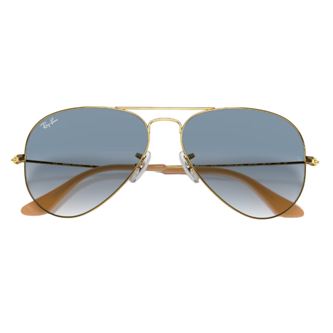 Ray-Ban RB3025 001/3F  62-14  Aviator Gradient sunglasses Full Front View