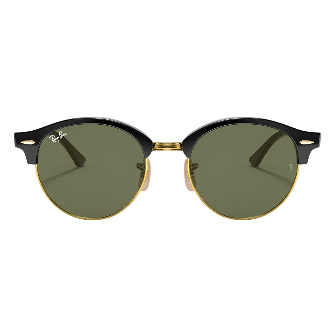 Ray-Ban Clubround Classic RB4246 901 Black - Acetate - Green Lenses