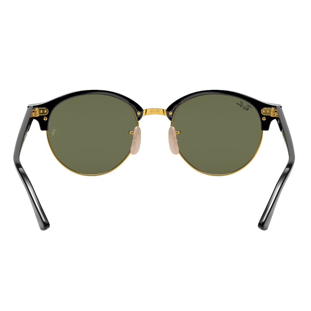 Ray-Ban Clubround Classic RB4246 901 Black - Acetate - Green Lenses