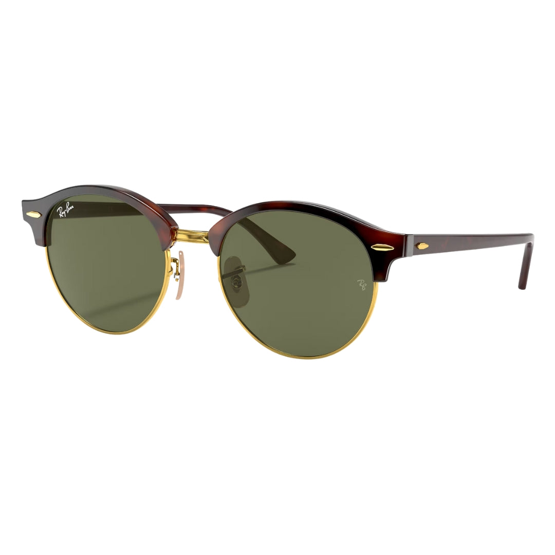 Ray-Ban Clubround Classic RB4246 990 Tortoise - Green Lenses