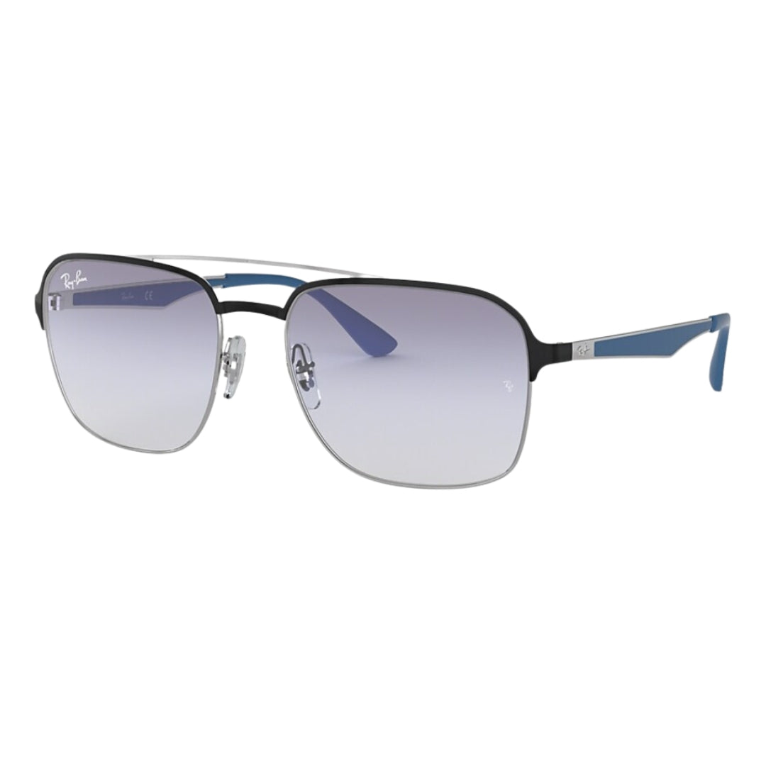 Ray-Ban RB3570 910919 Black - Light Blue Lenses (Metal)