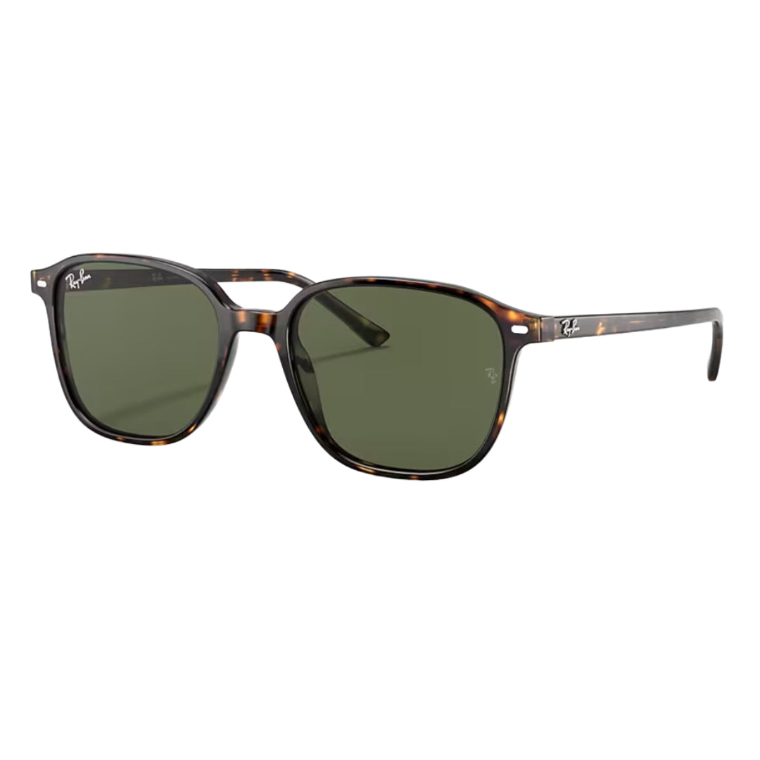 Ray-Ban RB2193 902/31 51-18 Leonard Sunglasses Tortoise Acetate - Green Lenses Front Right View 