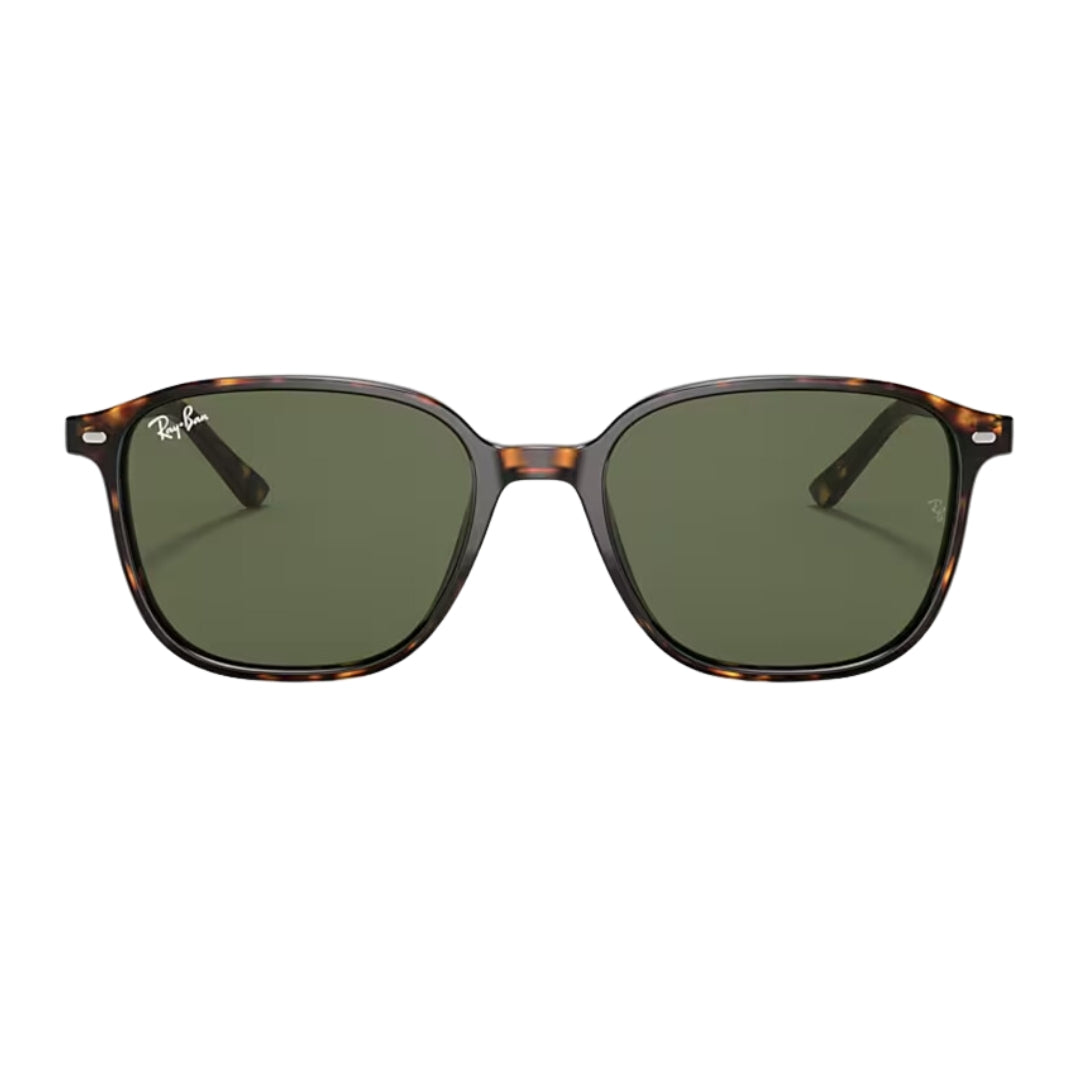 Ray-Ban RB2193 902/31 51-18 Leonard Sunglasses Tortoise Acetate - Green Lenses Front View