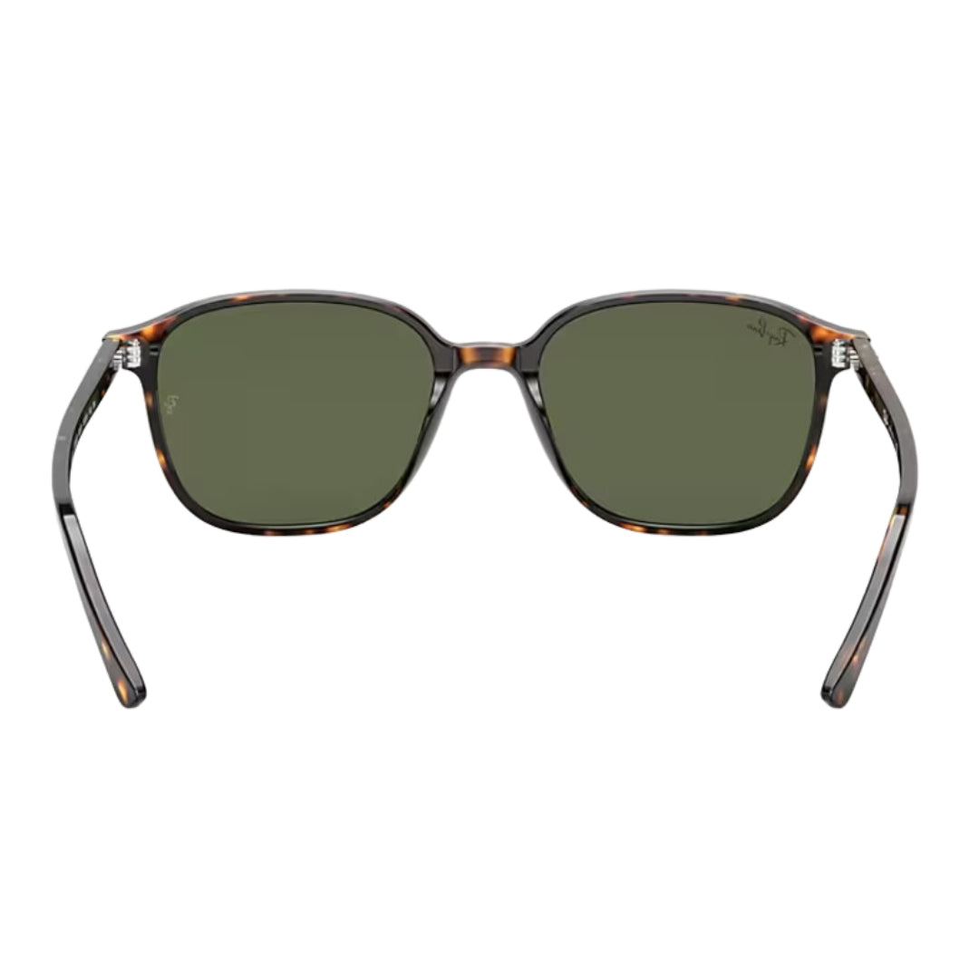 Ray-Ban RB2193 902/31 51-18 Leonard Sunglasses Tortoise Acetate - Green Lenses Back Side View