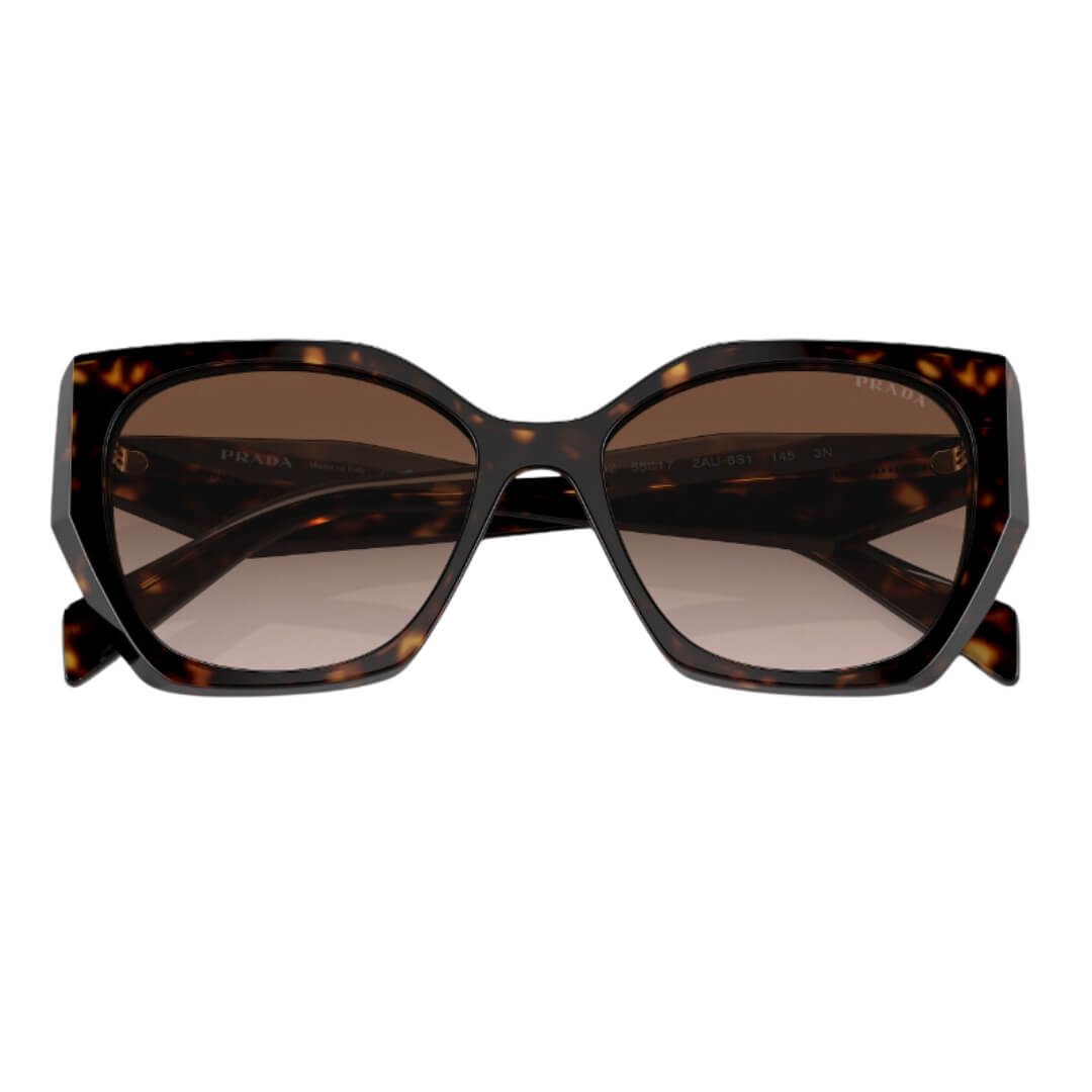 Close Up of Prada PR 19ZS 2AU6S1 - Tortoise Frame Details