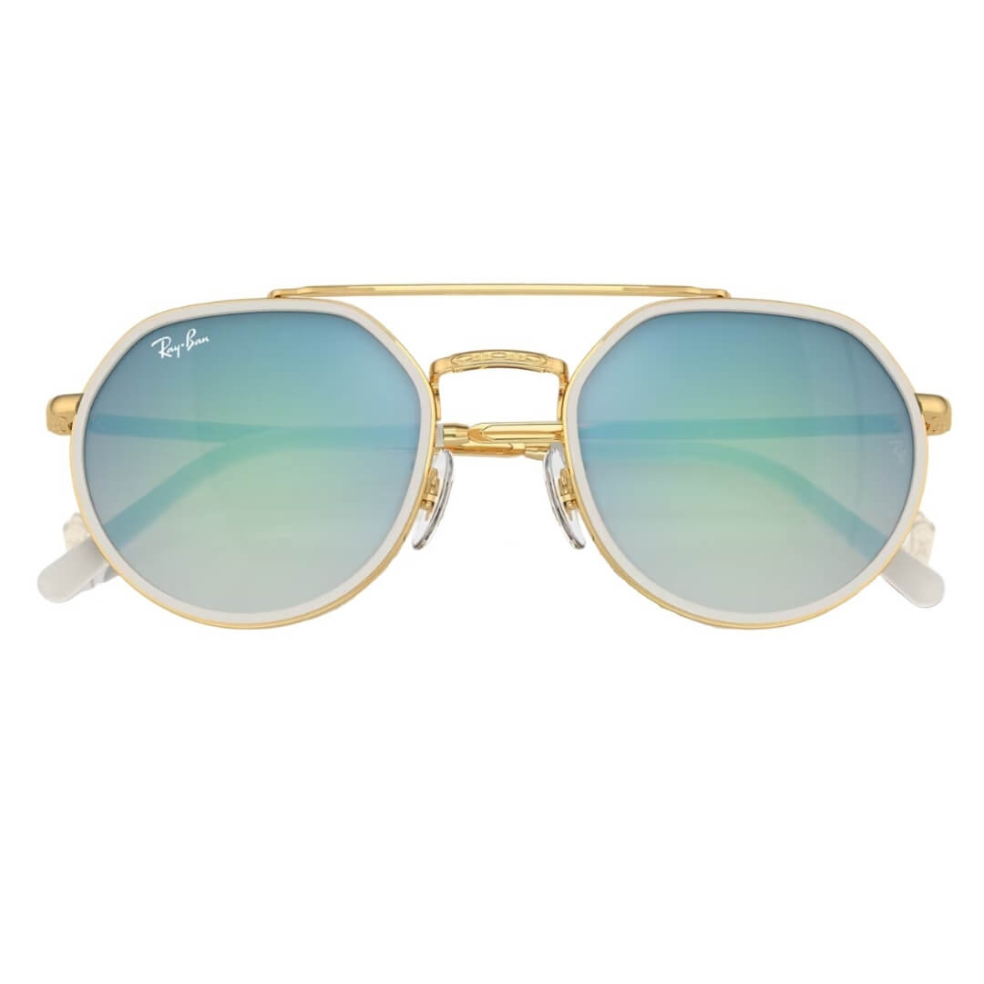 Gold and blue ray bans best sale