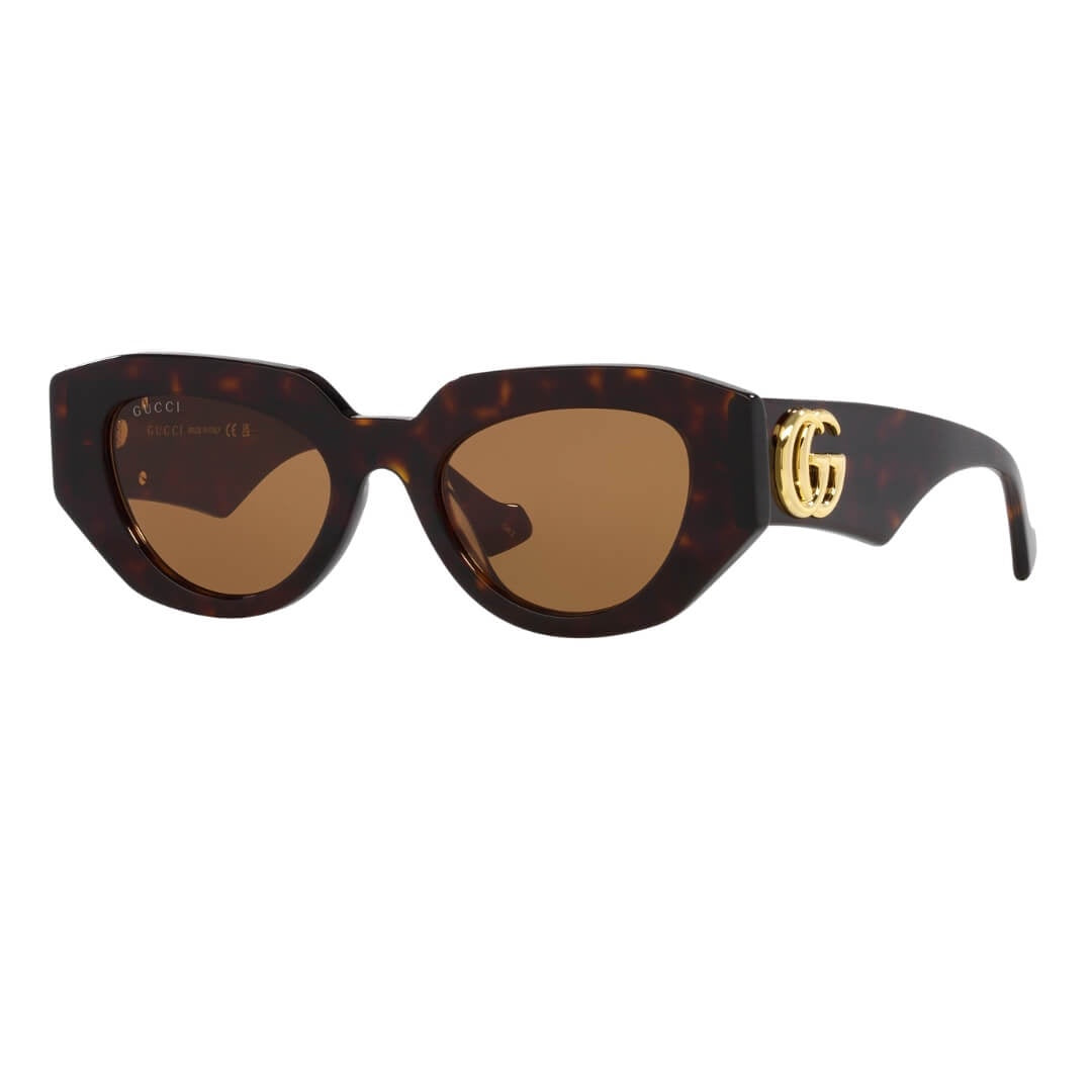 Gucci GG1421S 002 Women’s Sunglasses Havana frame brown lenses luxury eyewear NZ