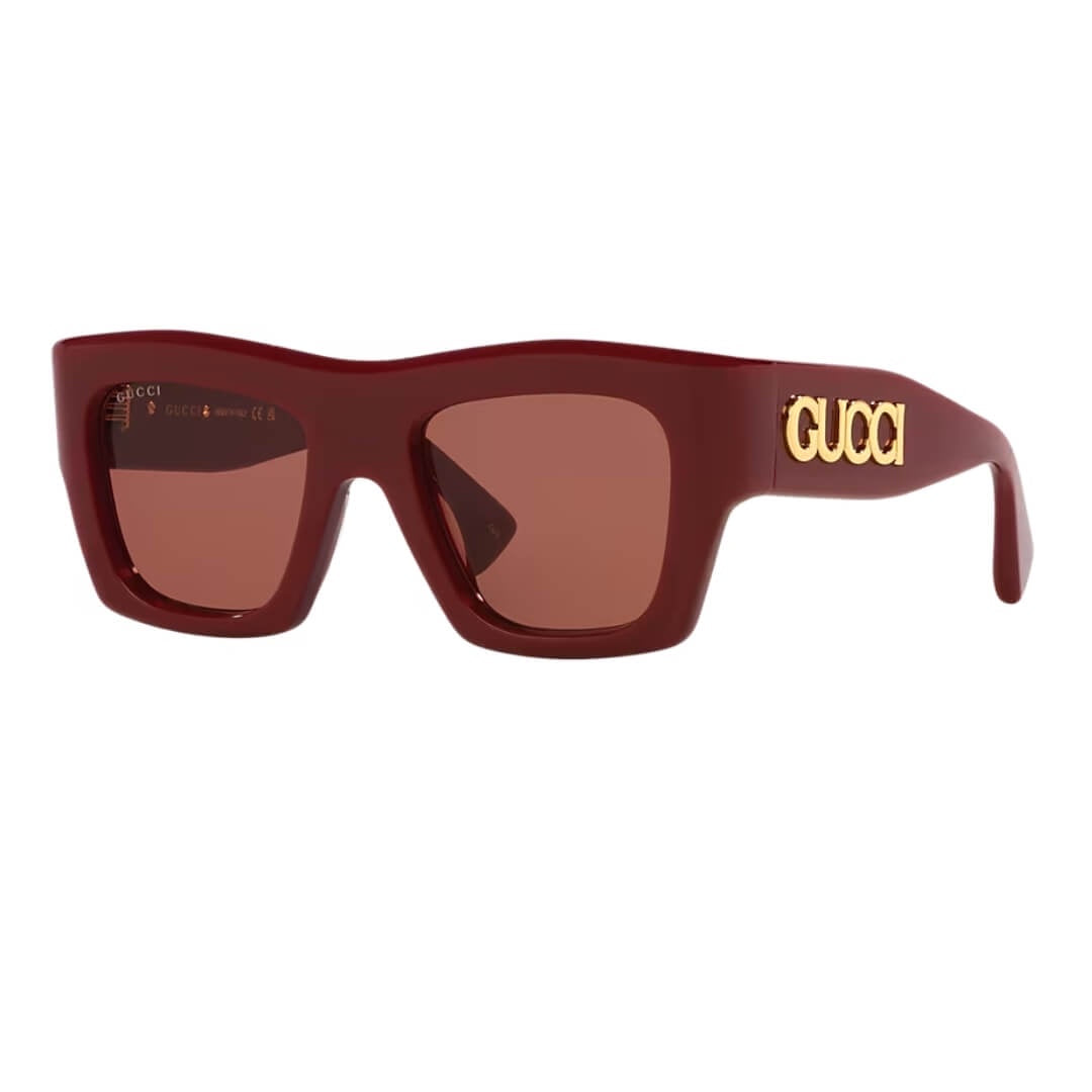 Gucci GG1772S 003 Women’s Sunglasses burgundy frame brown lenses luxury eyewear NZ