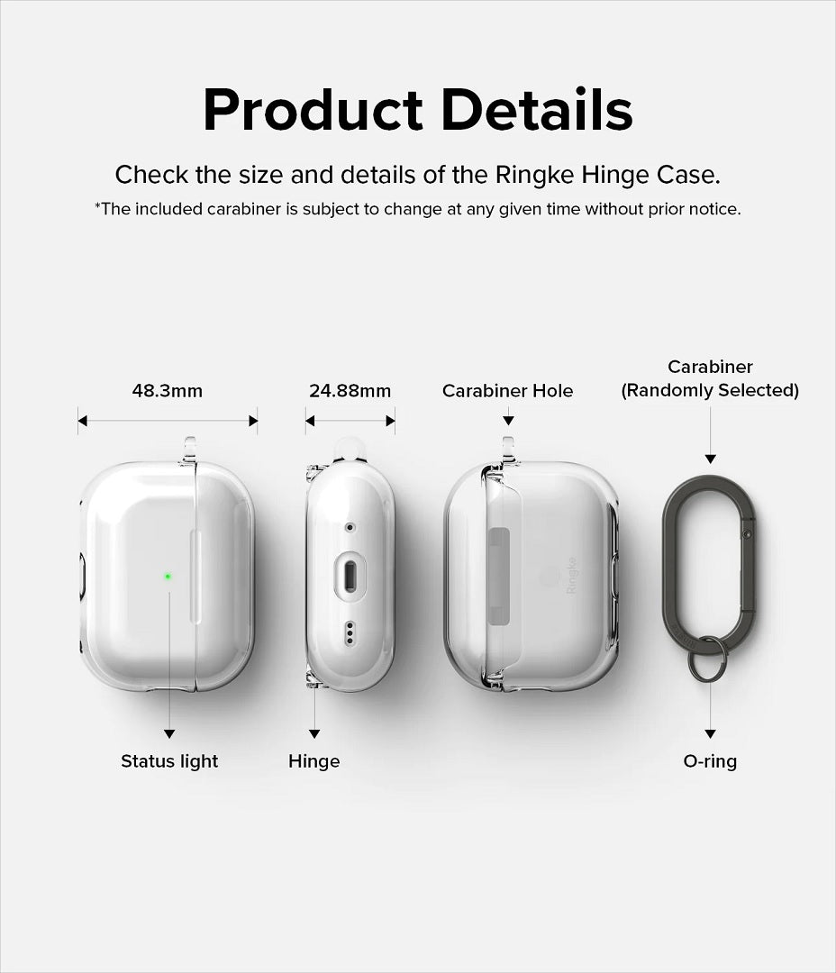 Apple AirPods Pro 2nd Hinge Case Clear by Ringke