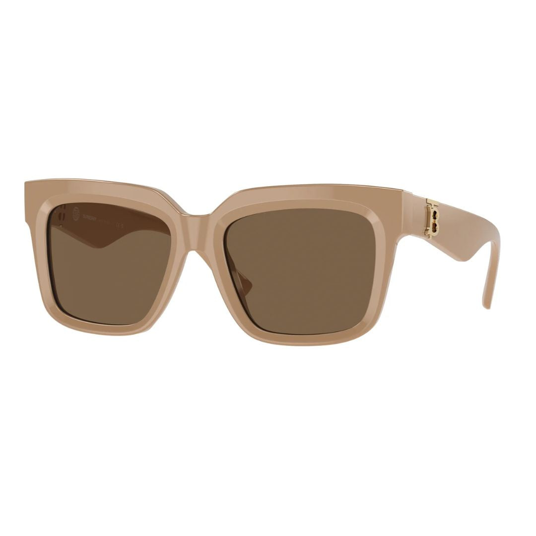 Burberry BE4419 399073 54mm Women’s Sunglasses – Beige Frame, Dark Brown Lenses, Luxury Eyewear