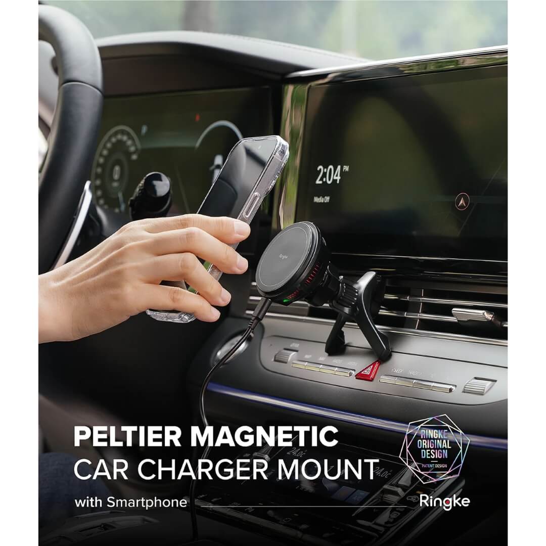 Magnetic Car Charger Mount with Ringke