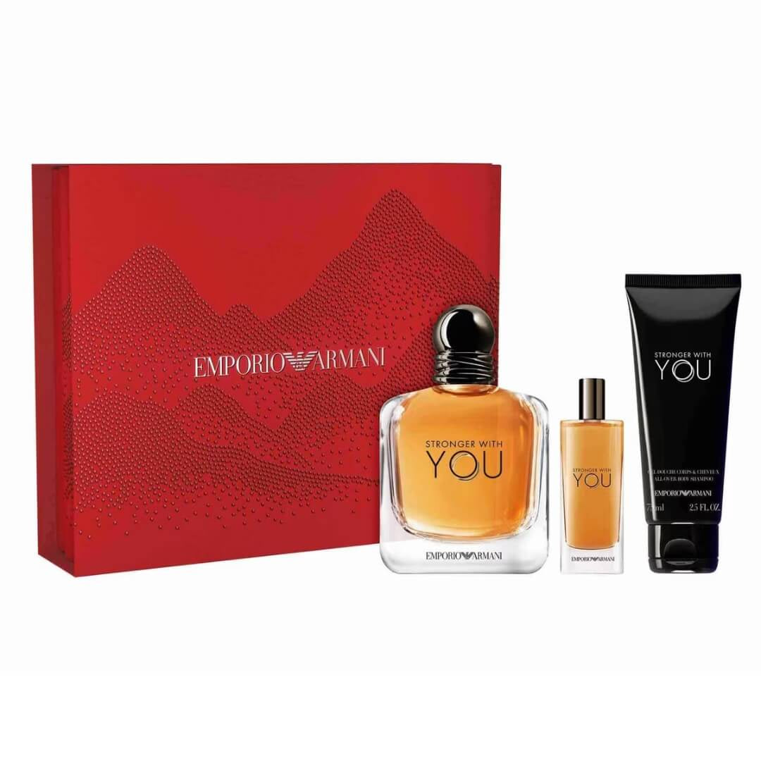 Emporio Armani Stronger With You EDT 100ml 3 Piece Gift Set Men