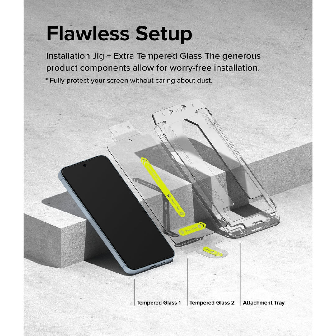 Samsung Galaxy A35 Screen Protector Easy Slide Tempered Glass 2 Pack