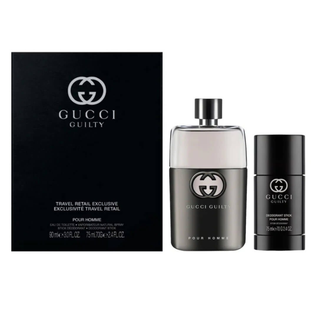 Gucci Guilty EDT 90ml 2PC Set + Deo Stick for Men