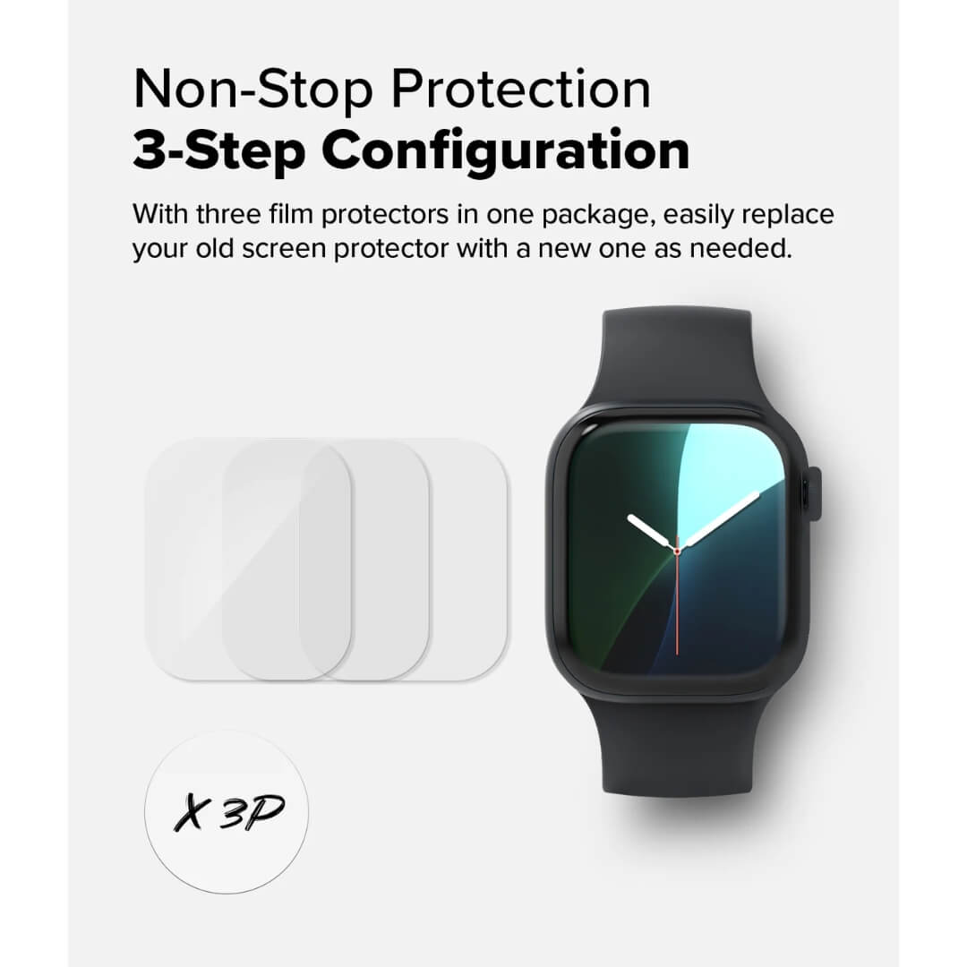 3 protectors in one package for apple watch 10