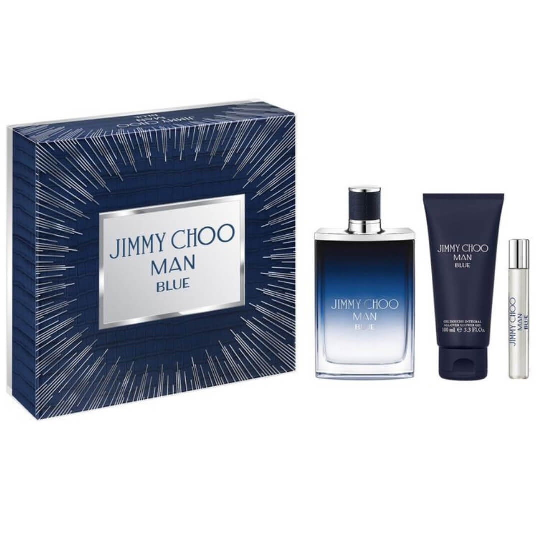 Jimmy Choo Man Blue EDT 100ml 3 Piece Gift Set