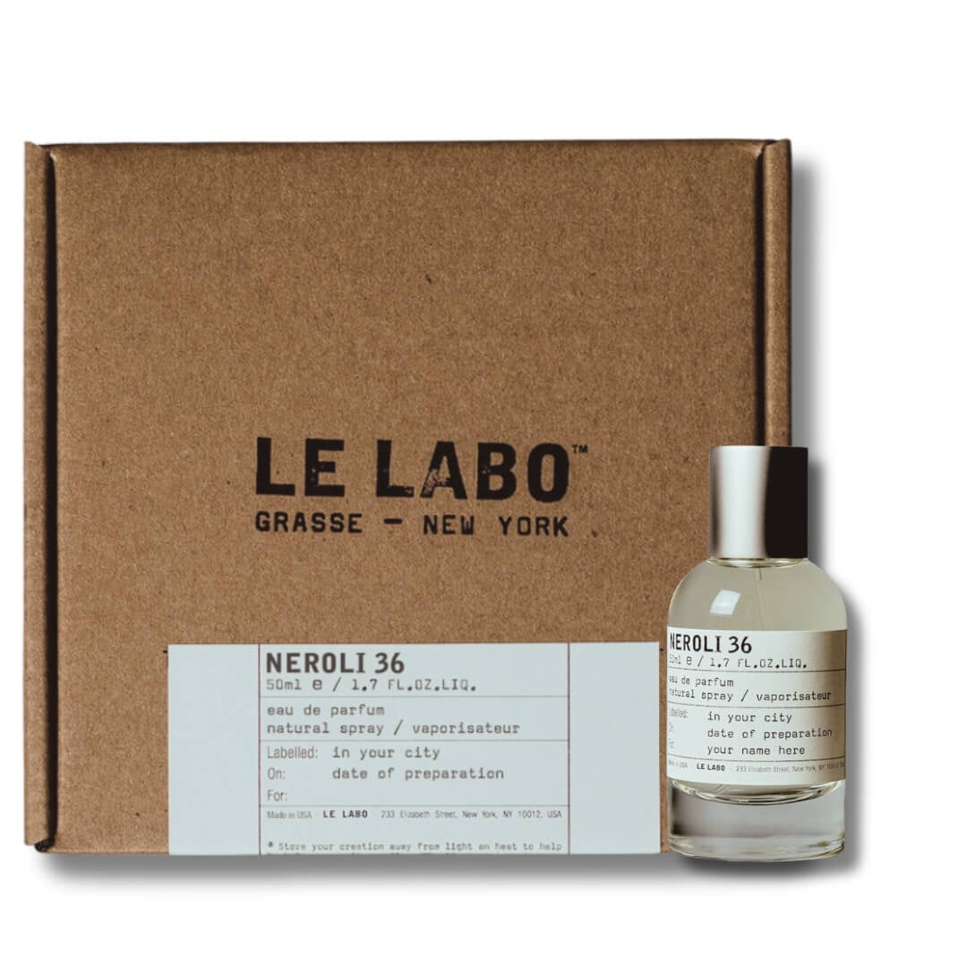 Le Labo Neroli 36 EDP 50ml – unisex fragrance with orange blossom, jasmine, vanilla, and musk.