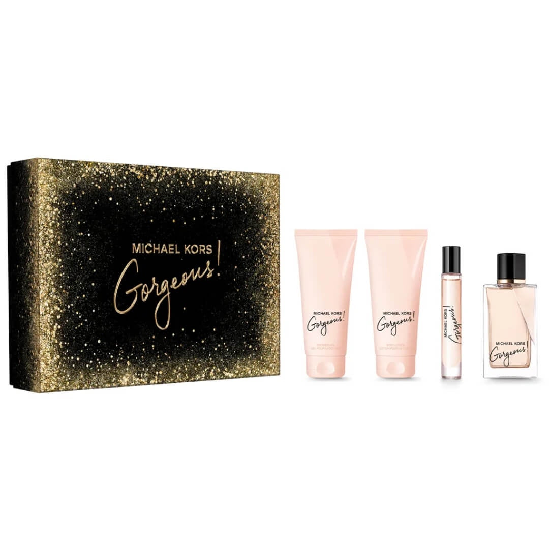 Michael Kors Gorgeous EDP 100ml 4PC Set + Lotion + Gel