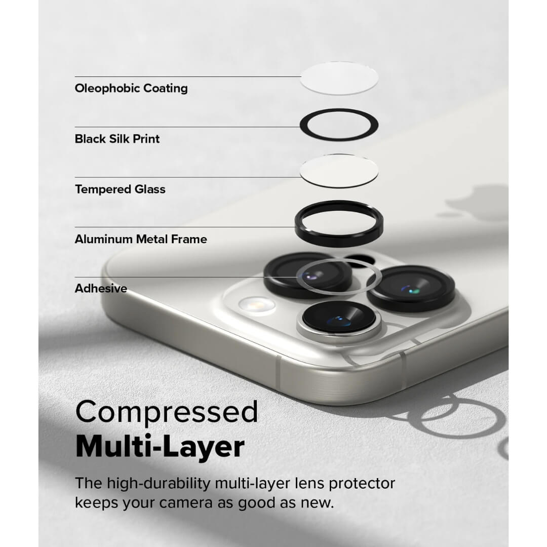 iPhone 16 Pro Max / 16 Pro Camera Lens Frame Glass