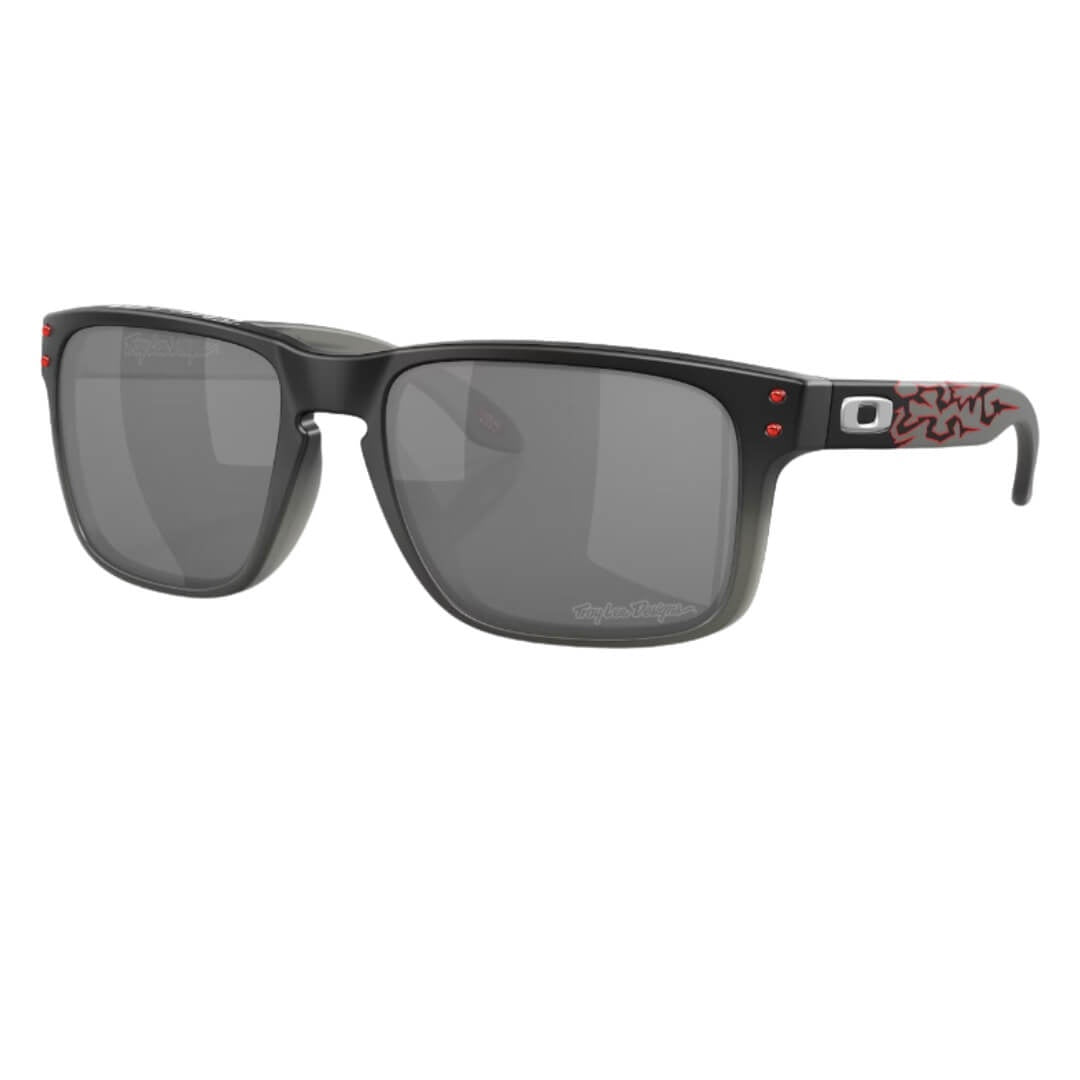 Oakley Holbrook Sunglasses - Troy Lee Designs Black Fade Frame with Prizm Black Lenses - Angle View