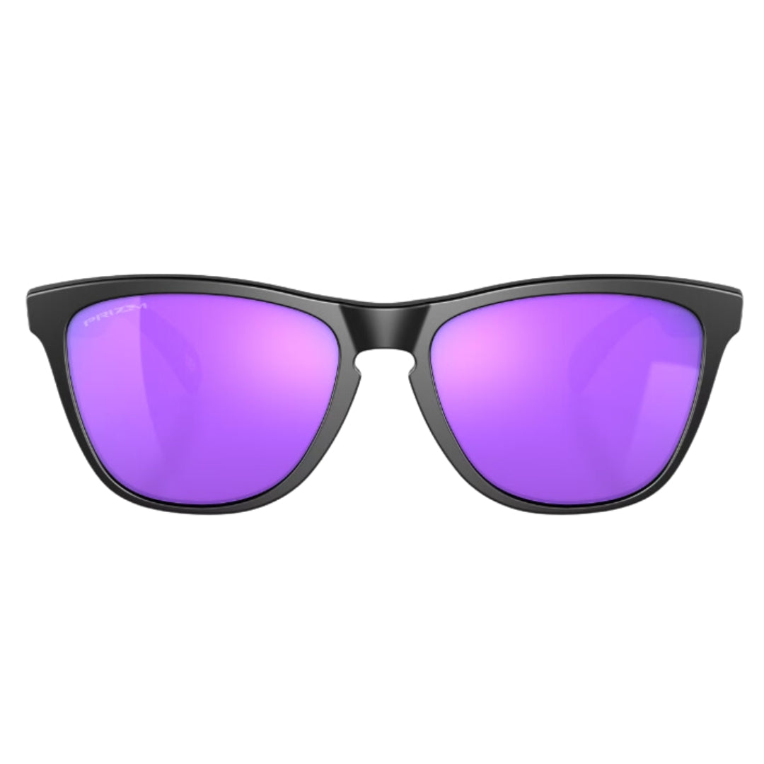 Oakley OO9013 Frogskins 9013H6 Matte Black Prizm Violet Sunglasses Front View