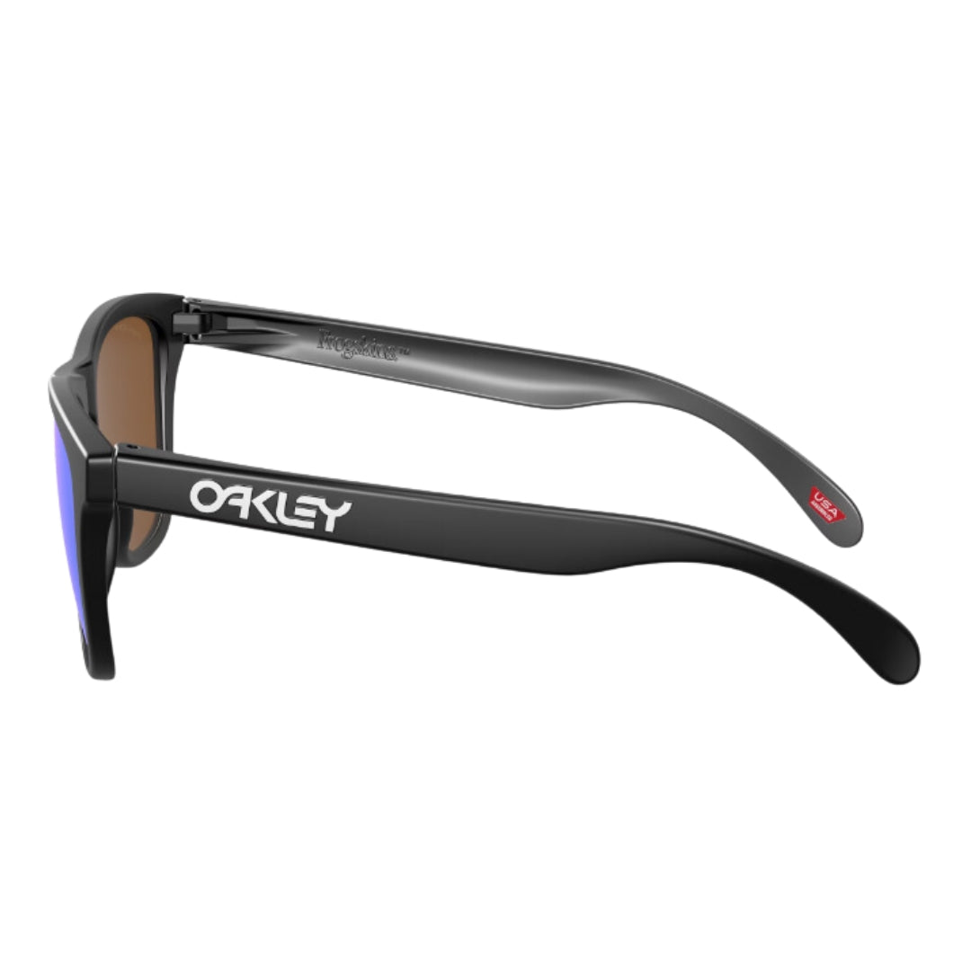 Oakley OO9013 Frogskins 9013H6 Matte Black Prizm Violet Left Side View