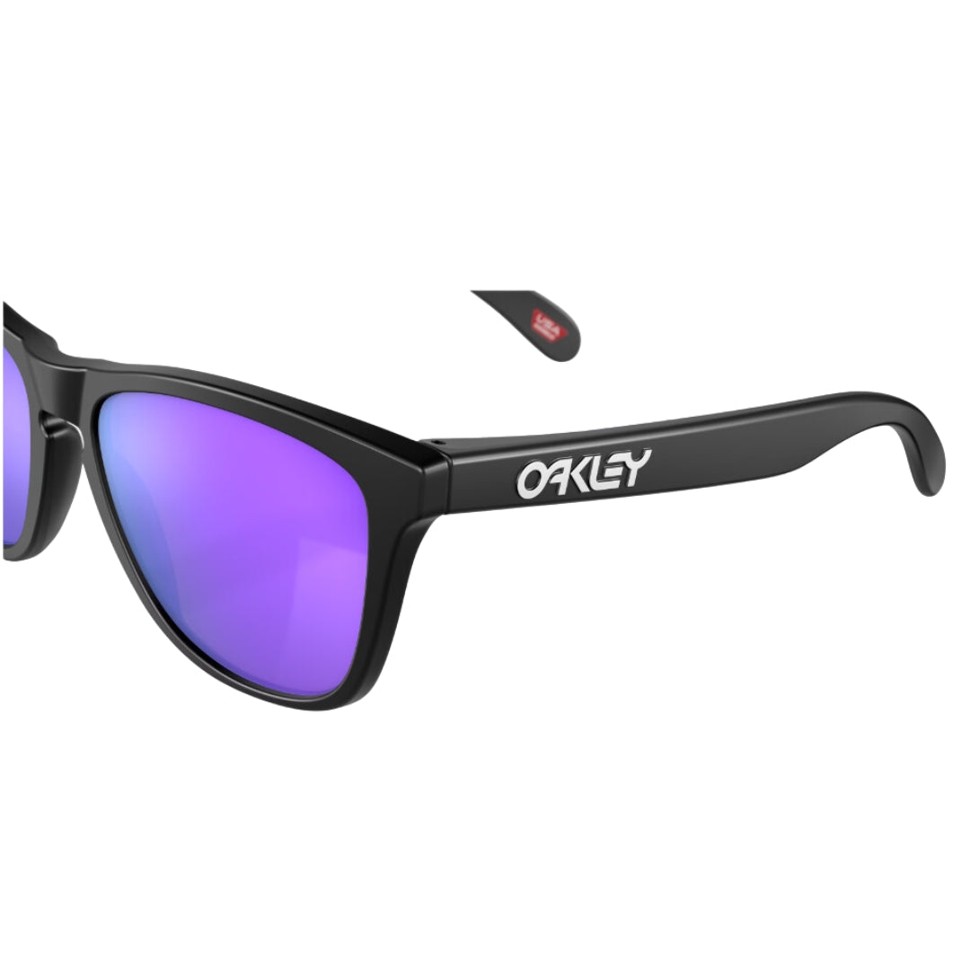 Oakley OO9013 Frogskins 9013H6 Matte Black Prizm Violet Left Angle View