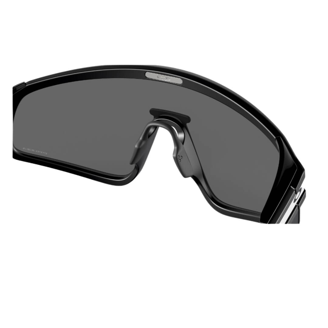 Oakley Latch Panel Sunglasses - Close-Up of Adjustable Nose Pads and Shield Design