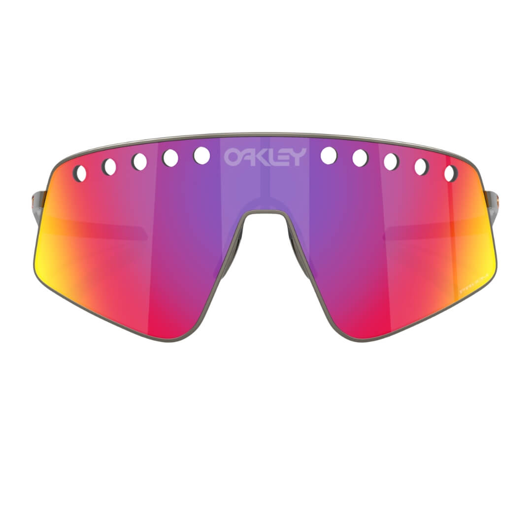 Oakley Sutro Ti Sweep OO6025 602503 Matte Gunmetal Prizm Road Sunglasses - Front View