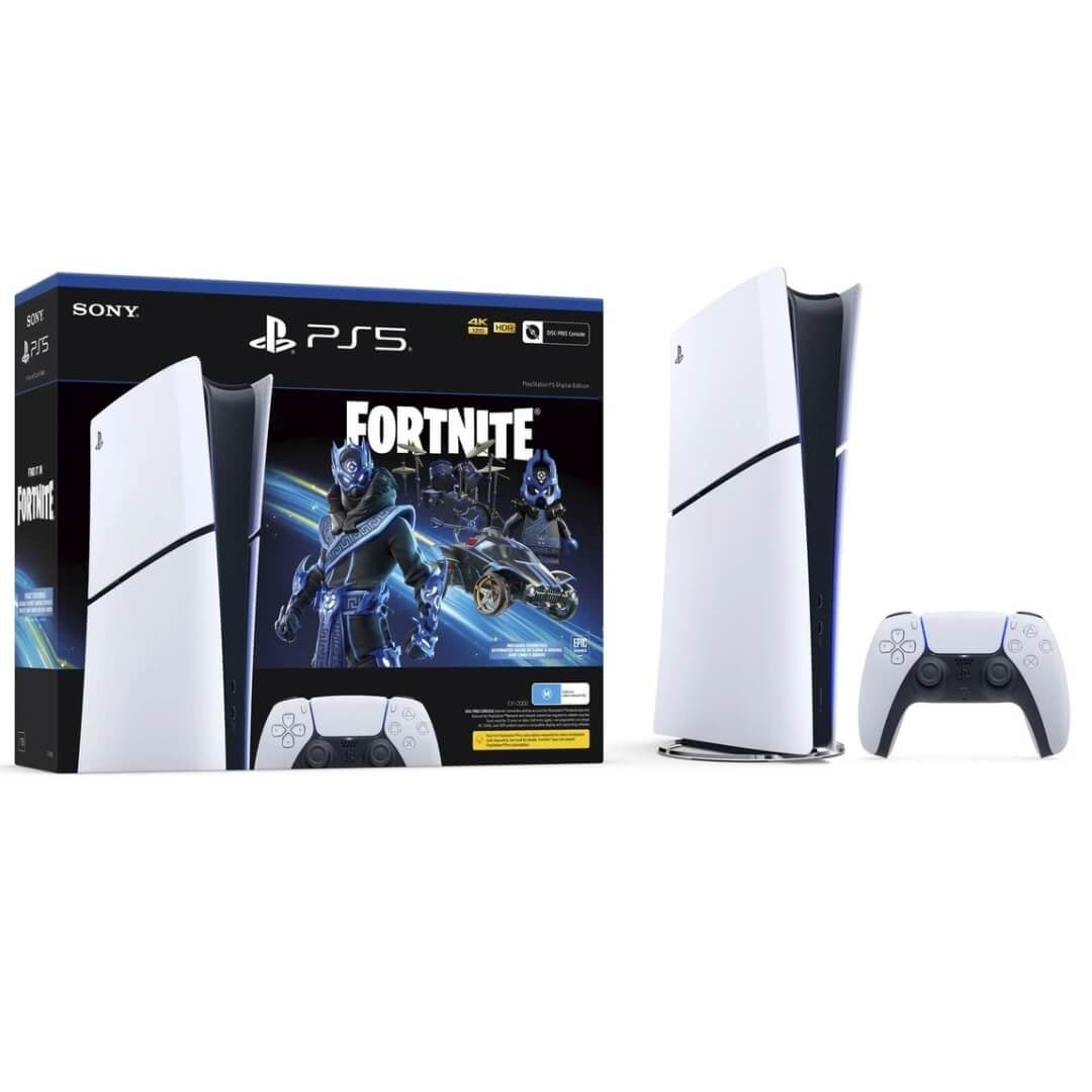 PS5 PlayStation 5 Slim Digital Edition 1TB Console Fortnite Cobalt Star Bundle