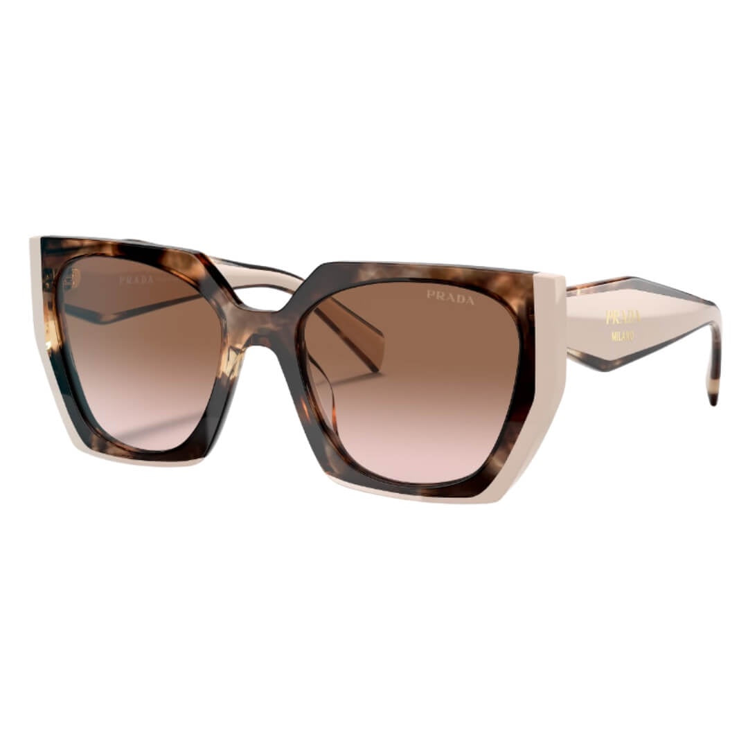 Prada PR 15WS 01R0A6 Sunglasses with Brown Gradient Lenses - Close-Up