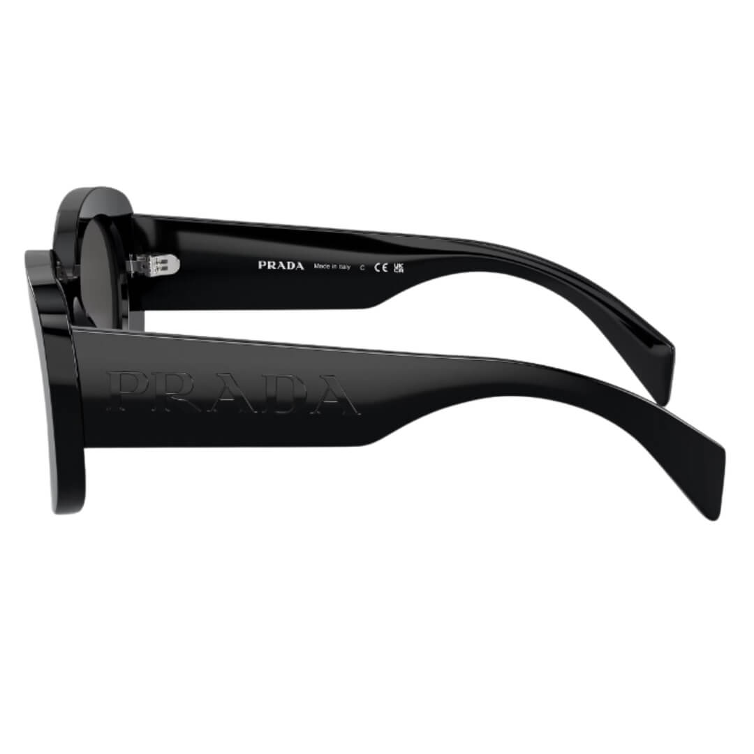 Prada PR A13S 1AB5S0 - Left Side Angle View of Black Frame 
