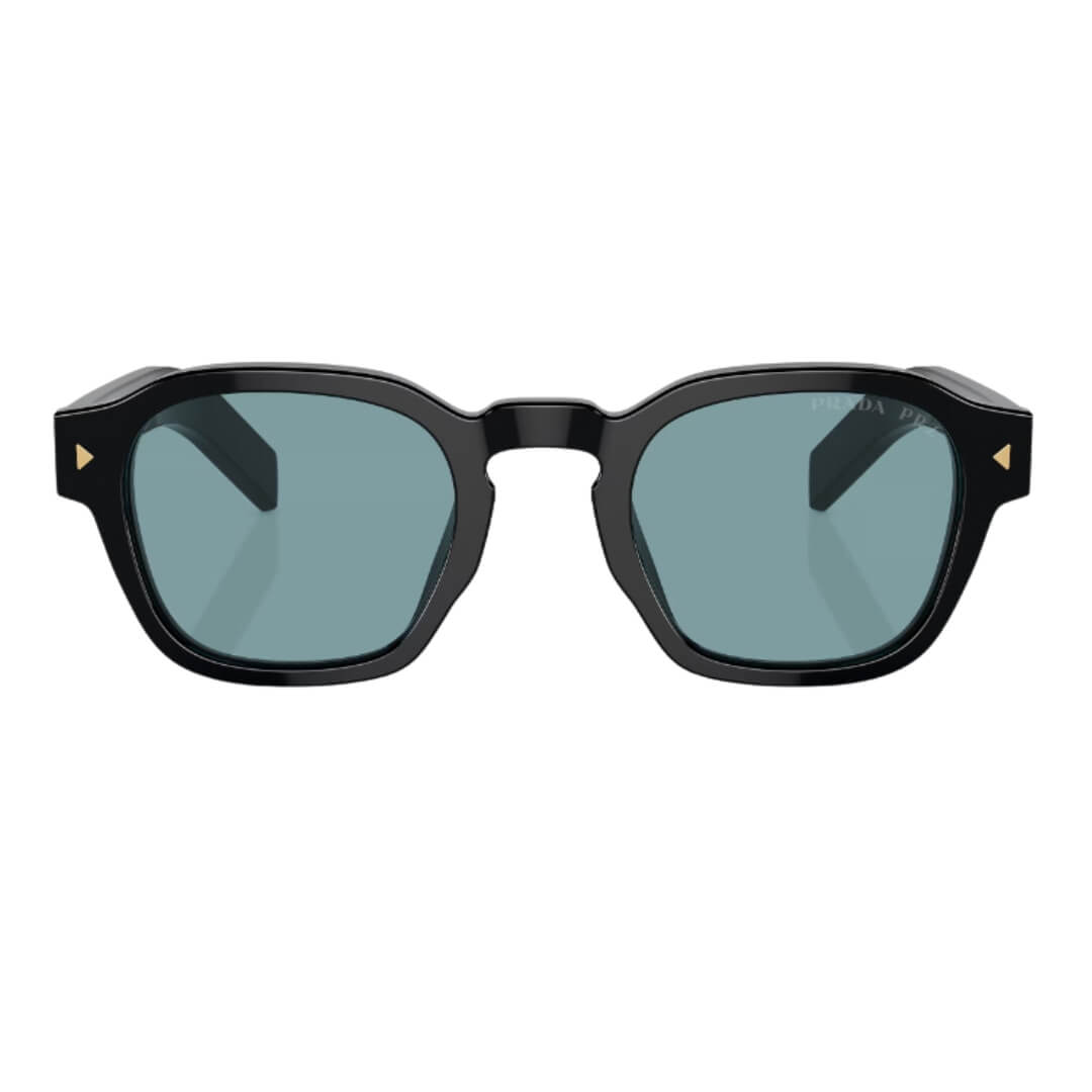 Prada PR A16S 16K04D - Black Frame and Polarized Green Lenses Front View
