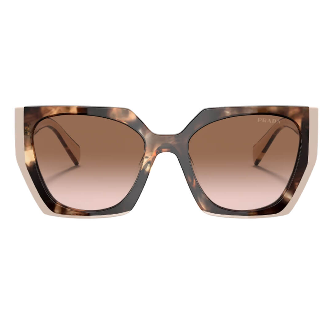 Prada PR 15WS 01R0A6 Tortoise Caramel/Powder Frame Brown Gradient Lenses - Front View in NZ