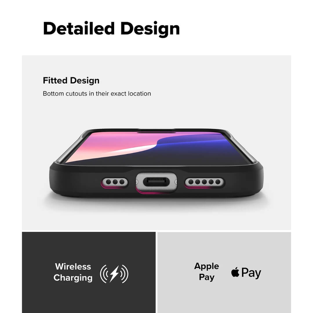 Precise cutouts and detailed design easy access for ports and charging 