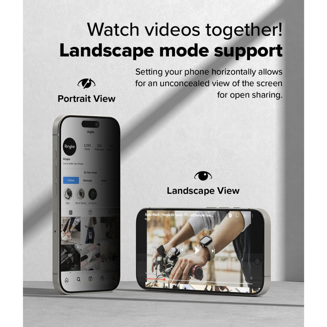 Supports Landscape Mode for Unrestricted View of the Screen