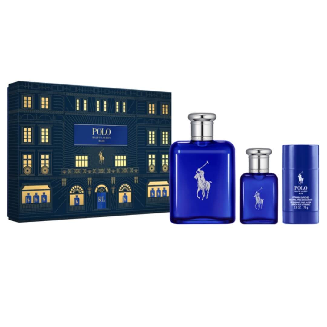 Ralph Lauren Polo Blue EDT 125ml 3 Piece Gift Set Men