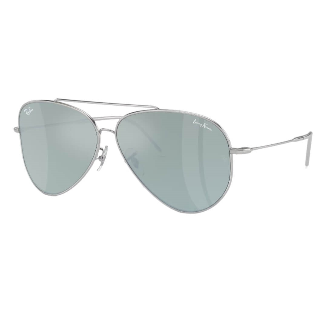 Ray-Ban Aviator Reverse RBR0101S 003/30 - Silver Frame, Silver Lens Front Left View
