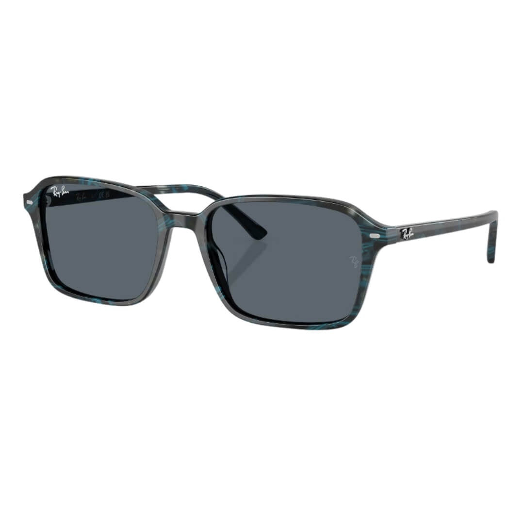 Ray-Ban Raimond RB2231 1417R5 - Transparent Fantasy Blue/Grey Frame, Blue Lens Front Left View
