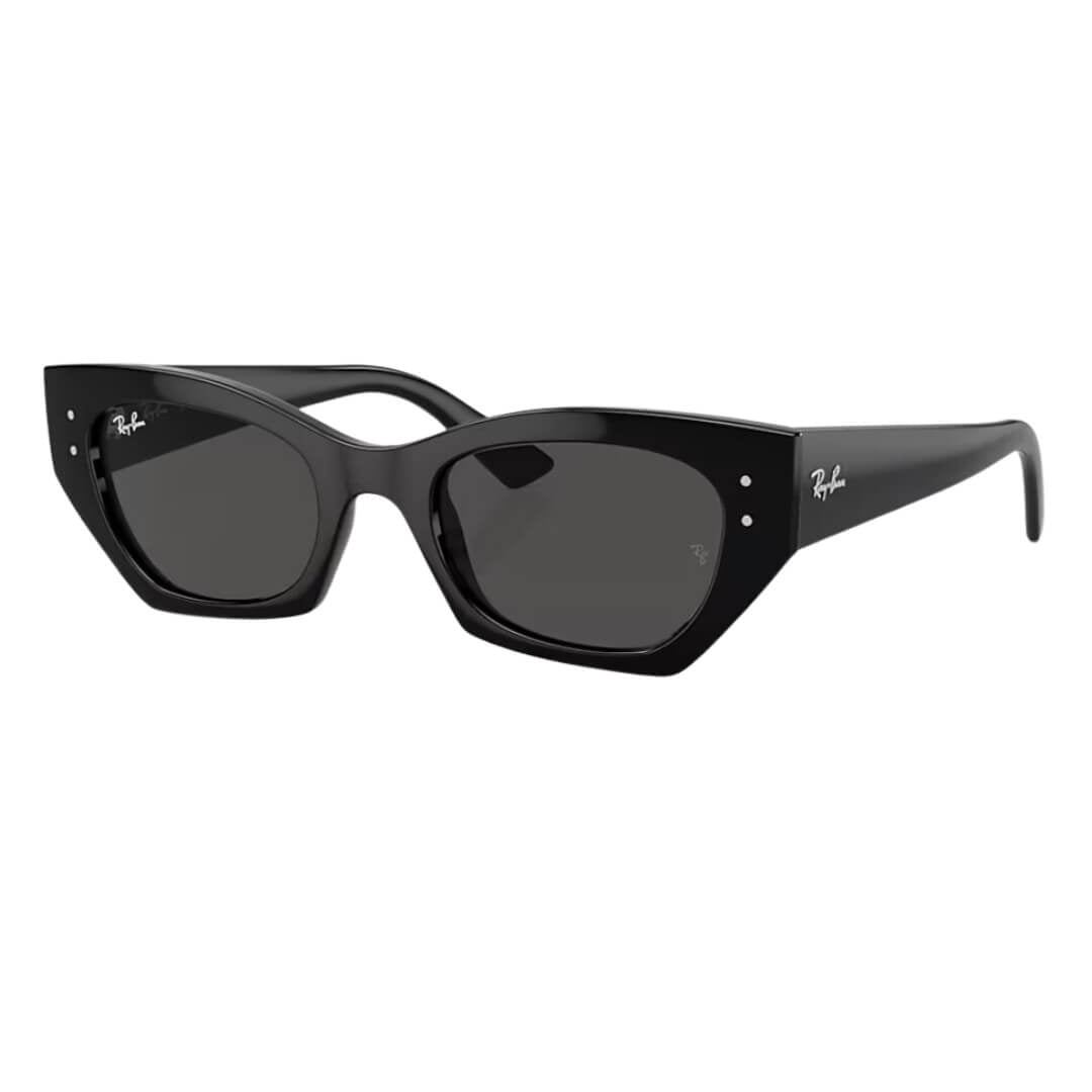 Ray-Ban Zena RB4430 667787 49 Black Frame with Dark Grey Lens Front Left View